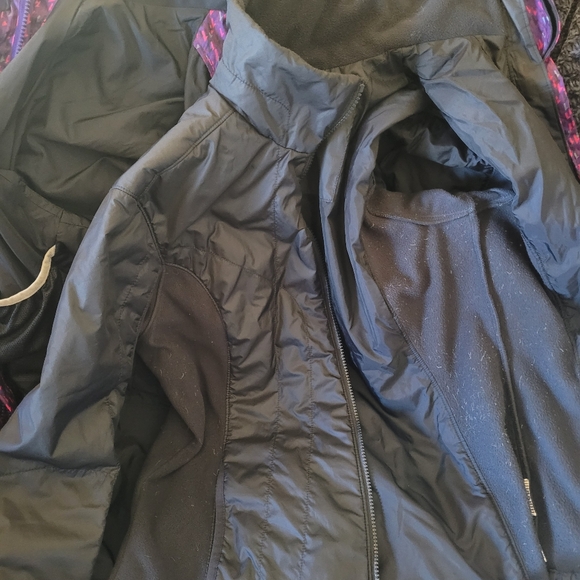 Columbia Double Layer Interchangable Purple/Pink Patterned Snow Sports Jacket - Picture 7 of 10